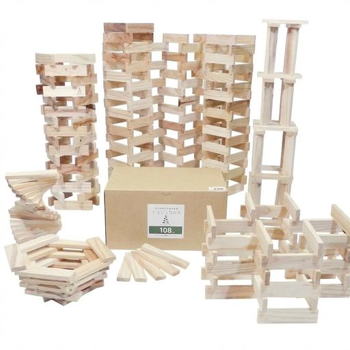 からからつみき108240ピース木製積み木知育玩具日本製宮崎県産杉無塗装安心安全モンテッソーリSTEAM木のおもちゃギフト0歳1歳2歳3歳