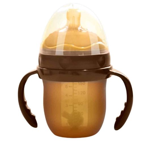 【150ml】ナノシルバーシリコン哺乳瓶アンチフォールベビーワイド口径シリコーン哺乳瓶母乳抗疝痛ボト..