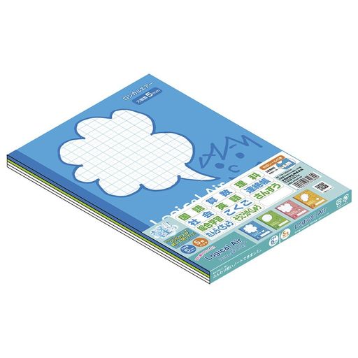 本体寸法:セミB5/ヨコ179xタテ252x厚み15mm 本体重量:480g 表紙:コートボール紙 本文:上質紙56g/m2・30枚 科目シール付帯 厚みや裏うつりのしにくさは従来のノートそのままに、約20%の軽量化を実現した、軽くて使いやすいノート。