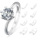 指輪サイズ調節リングアジャスター指輪サイズ直しサイズ調整ニット帽ズレ防止サイズ調整透明で違和感なく男女兼用DIYサイズ調整【8枚】