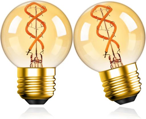 E26LEDミニボール電球30W形相当2200K電球色口金直径26mm3W180lm広配光茶色ガラスレトロフィラメント小..