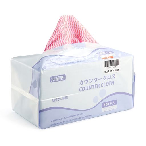 JSMカウンタークロス100枚テーブルダスターピンク30x61cm使い捨て不織布ふきんおしゃれ繰り返し使える業務用