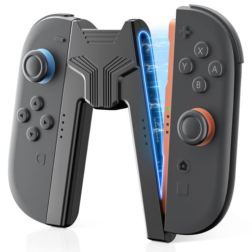 Switch 2 Joy-Con 2 充電グリップ【2026最新型】充電グリップ Switch 2に対応 V字型 プレイしながら充電可能 左右分離型コントローラー充電グリップ LED充電表示 着脱簡単 軽量設計 USB Cケーブル付…