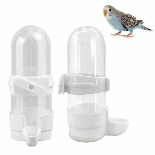 YBGGJO鳥水入れ餌入れ90ml2個入り給水器給餌器自動小鳥文鳥インコ水飲みボトル