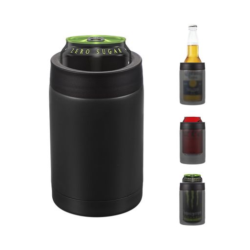 Rakuten - PATIKILスリム缶クーラー12ozスキニーキャン断熱ビールスリーブ飲料ホルダービールソーダコーヒー通常の缶やボトル用黒