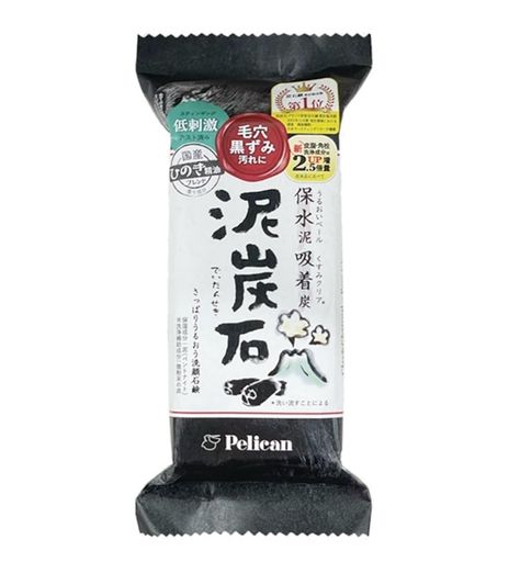 ペリカン石鹸泥炭石洗顔石鹸135gせっけん炭石鹸