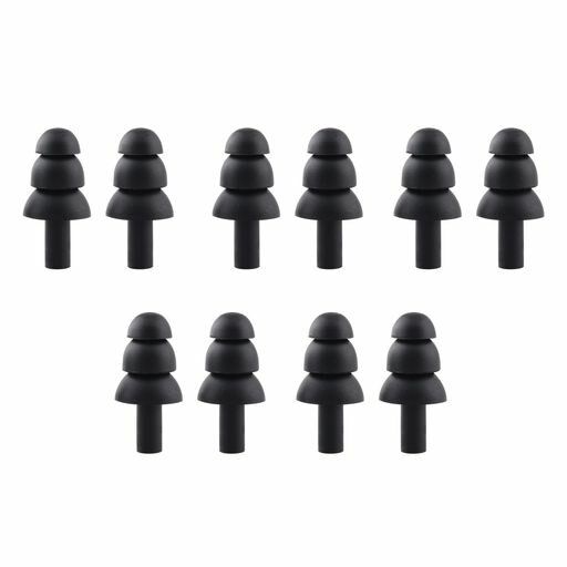 耳栓防音イヤープラグ耳栓防音安眠水泳シリコンライブ飛行機遮音値29dB聴覚保護5ペア入り(黒い)