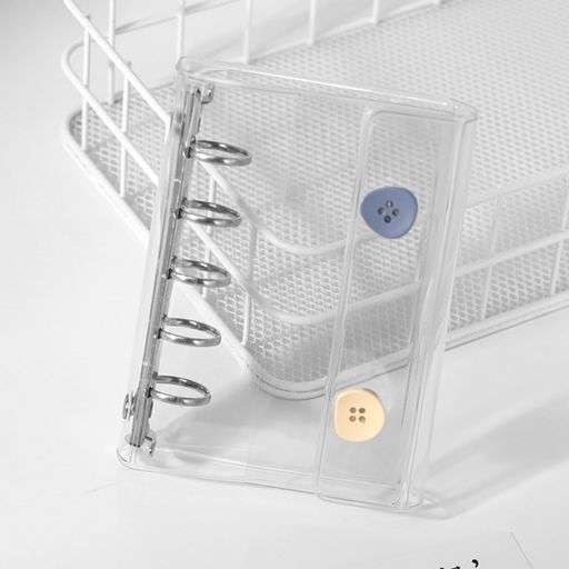 シール帳透明バインダークリアシール手帳透明シール帳バインダー4色選べるカード収納30枚付き可撕プリクラ帳小物整理女の子ギフトにも最適(ブルー)