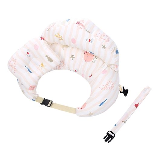 授乳クッション授乳枕抱き枕妊婦クッションマタニティ哺乳瓶収納袋つき調節可能なストラップ付きヘタリ..