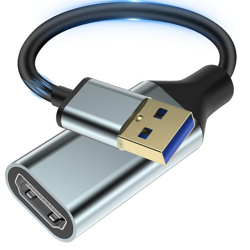 USB3.0toHDMI変換アダプター@60Hz/1080Pデュアルモード出力フルHD/ウルトラHD対応USBタイプAHDMIメス端..