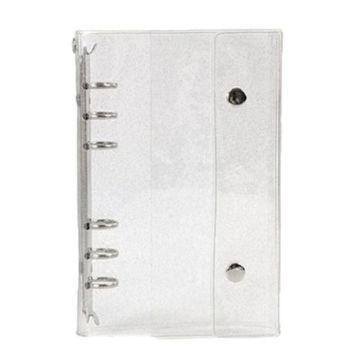 ZTFTシール帳透明クリアシールバインダーA6サイズ10枚収納可能PVC製会議記録旅行日記DIYスクラップブッ..