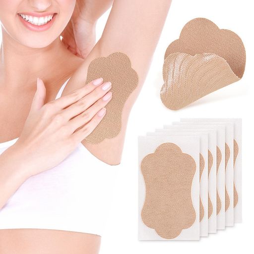 LIANHATA脇汗パッド汗取りパッド30枚抗菌防臭汗多め用あせジミ防止消臭防臭シート貼付簡単吸湿速乾肌の色足の裏や脇の下に使用(フリル形状)