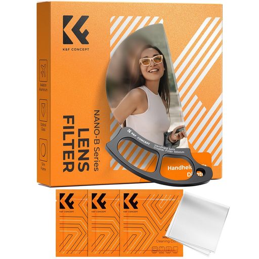 K&FCONCEPT手持ち式屈折フィルタープリズムフィルター100mm特殊効果フィルター3枚クリーニングクロス付き(Nano-Basic)