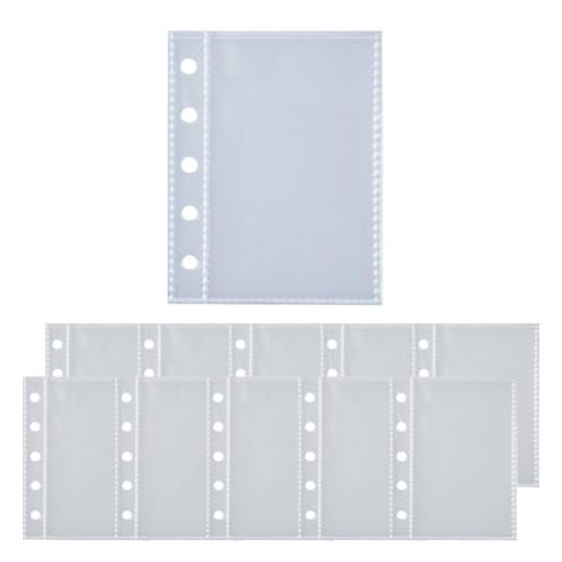 YFFSFDC透明シール帳M5サイズ5穴バインダーm5シールシール手帳クリアバインダー5穴推し活・デコ手帳に..