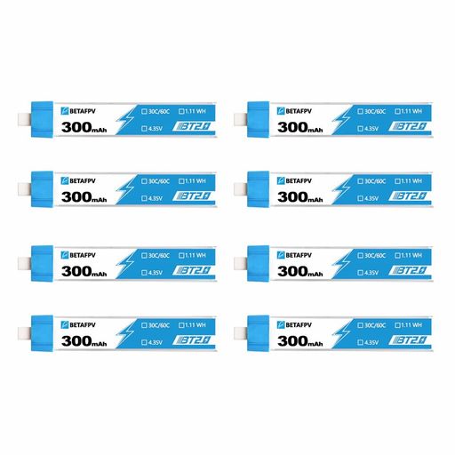 BETAFPVBT2.0300mAh1S30Cバッテリーリチウム電池8個入りCetus/Meteor65との互換性ありレーシングドロー..
