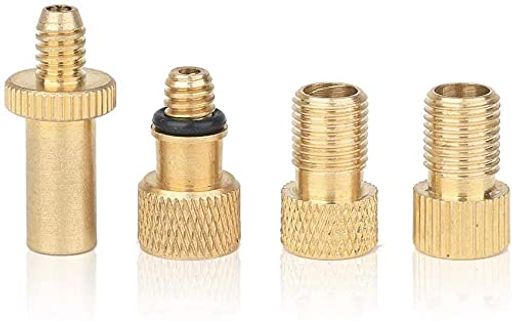 バルブアダプター自転車用ポンプ自転車用バルブ変換アダプターフランス語/アメリカ式/英語変換4点セッ..