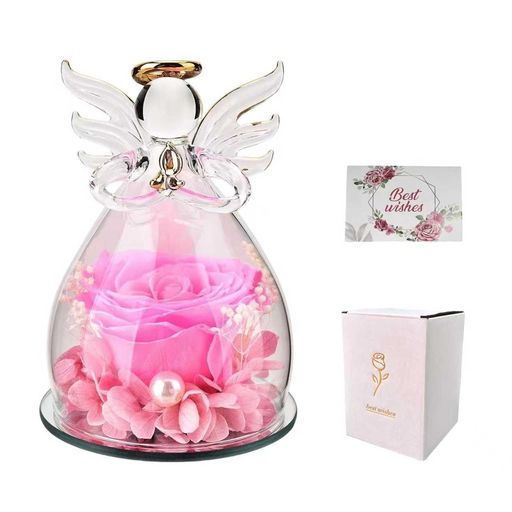 【プリザーブドフラワーについて】プリザーブドフラワーは、生花を脱色した後、特殊な加工技術で柔らかな質感と鮮やかな色合いを保った「枯れない花」です。水やりが不要で、長期間(約1~2年)美しい状態を保つため、贈り物にもご自宅の装飾にも最適です。注意:直射日光や湿気の多い環境はお避けください。 【高品質なプリザーブドフラワーギフト】この永久バラギフトボックスは、精美な包装とメッセージカード付きで、贈る方の気持ちを言葉で伝えられます。洗練されたパッケージは特別な儀式感をもたらし、妻への結婚記念日の贈り物、母への感謝の気持ち、恋人への愛のメッセージに最適です。 【ロマンチックなディテール】天使のデザインが施されたプリザーブドバラギフトボックスは、精巧な天使型のガラスドームにプリザーブドフラワーを収納。360度あらゆる角度から花の美しさを楽しめ、独自のデザインが贈り物の特別感を高めます。 【大切な方への花の贈り物】誕生日、結婚記念日、結婚祝い、出産祝い、快気祝い、退職祝い、還暦祝い、長寿祝い、内祝い、ひな祭り、ペット供養花、聖誕祭、卒業記念品など、多様な贈り物シーンにご利用いただけます。