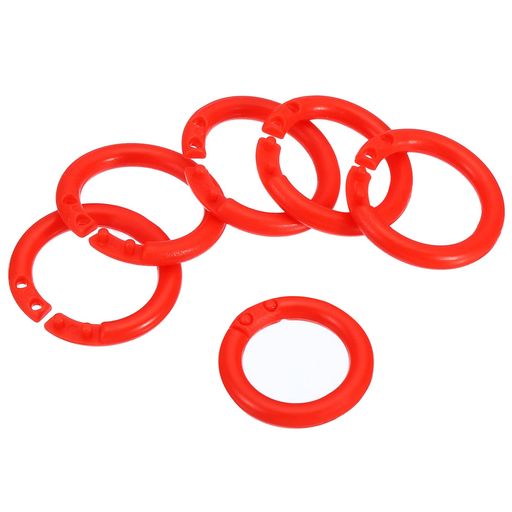 PATIKIL21mm外径15mm内径ルーズリーフリング50個バインダーリングプラスチック本DIYスクラップブックノ..