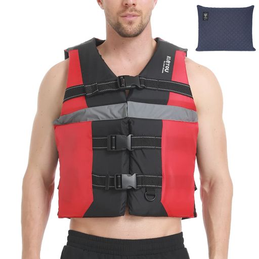 MORGENSKYライフジャケット救命胴衣フローティングベスト車用背もたれクッション枕CE認証取得済フィッ..