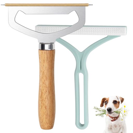 oaknovila2個セットプロ仕様2.5mm厚金属製カーペットスクレーパー犬毛取りポータブルカーペットブラシ..