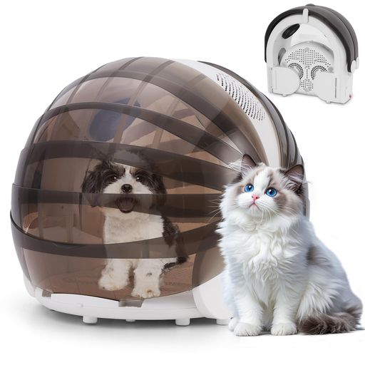 HOVONOペットドライルーム猫ドライボックス折りたたみ犬ドライヤーハウス乾燥機8基の高速ファン静音大..