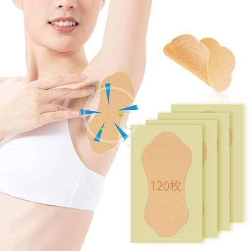 Friendship120枚入り脇汗パッド直貼り汗脇パッド肌色抗菌防臭無香料速乾脇汗メンズレディース脇汗シート対策汗止め*120枚