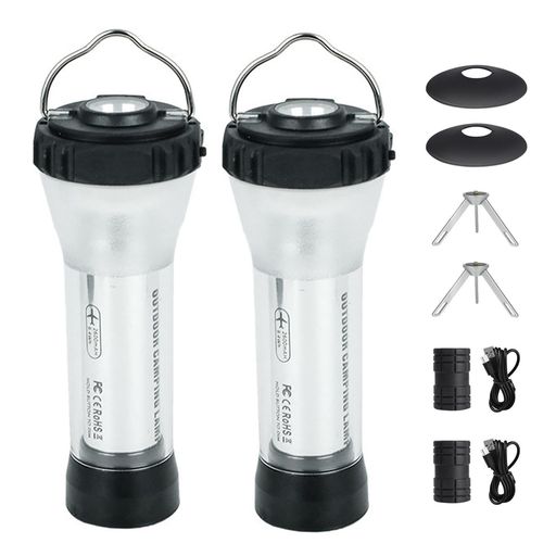 【LEDランタン】ランタンのサイズは10.5*4cmで、非常に持ち運びに便利です。手に持ったり、バッグに入れたり、ウエストにかけたりすることができます。底部には磁石が付いており、金属に貼り付けて使用することもできます。パッケージには本体x1、充電ケーブルx1、ランタンシェードx1、磁性ベース(本体含む)x1、防滑シリコンカバーx1、三脚x1が含まれています。 【3種の光源、スマートな電源表示】LEDランタンは3種類の光源を備えており、フラッシュライト、照明、アンビエントライトから選択できます。スイッチを短く押すことで光源を選択でき、周囲の環境に適した光と雰囲気を作り出すことができます。電量表示ランプがスマートに表示され、残量を自動的に認識し、充電のタイミングをお知らせします。 【卓越した多機能性】電池の交換が不要な伝統的なランタンとは異なり、キャンプだけでなく、フラッシュライトとしても使用でき、遠くまで明るく照らすことができ、複雑な屋外環境でも発光します。登山、巡回、探検、夜釣り、キャンプなど、さまざまなシーンでの使用に適しています。