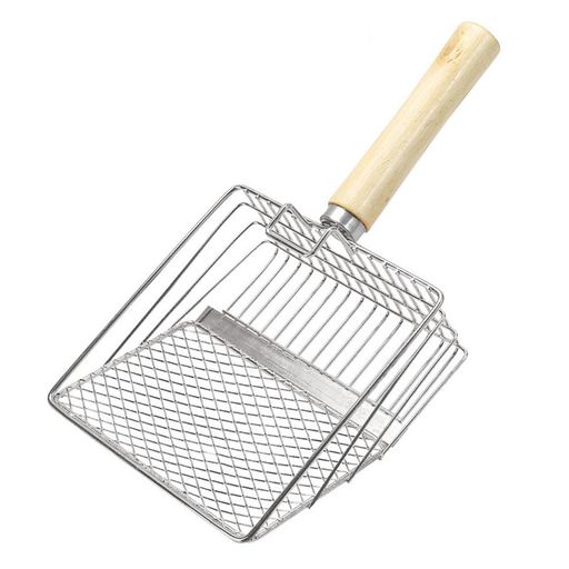 LKCCTK猫砂スコップ2サイズ網目ステンレス製丈夫で耐久性猫トイレ掃除用砂取り用品猫トイレスコップ猫..