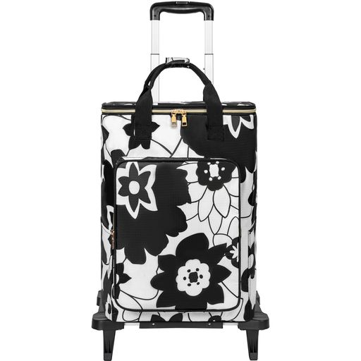 【TORIBIO】ショッピングキャリーエコバッグ保冷バック取り外し可能2WAY保温便利コンパクト横押し高齢者2輪(モノトーン)