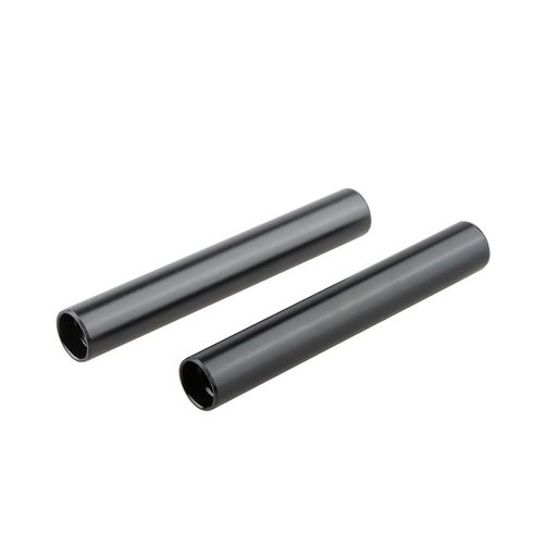 CAMVATE10cmロッドパイプ外径15mmアルミニウム黒カメラアクセサリ2本