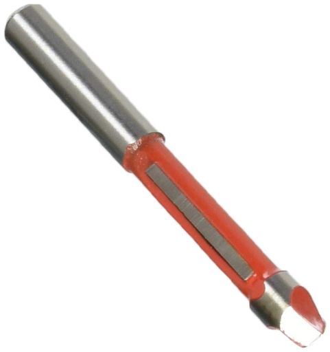 刃幅:6mm 刃長:20mm 全長:58mm 軸径:6mm 使用電動工具:電動ルーター、電動トリマー 用途:木材・デコラ・合板などの加工