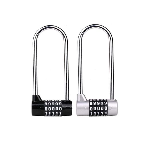 Tumecos南京錠5桁の組み合わせダイヤルロック式暗証番号自由設定防犯防盗可変式(シルバー-1)