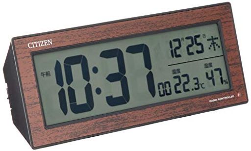 サイズ:8.3x20.0x5.0cm 使用電源:アルカリ単2形x2本(別売) ムーブメント:電波時計 機能:電子音アラーム/カレンダー表示(2099年12月31日まで表示可能)/温度表示(-9.9°C~50°C)/湿度表示(20~95%)/角度調節機能付/暗所自動点灯機能付/残照機能ライト付 素材・材質:ABS