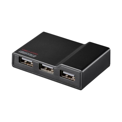 バッファローBUFFALOPC/TV対応4ポートセルフパワーハブブラックBSH4A11BK