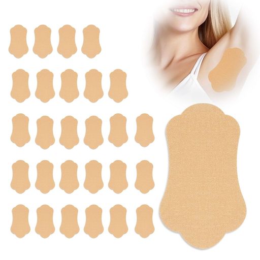 ADOFUN汗取りパッド脇汗パッド足汗シート直貼りあせジミ防止消臭汗多め用無香料吸湿速乾暑さ対策足の裏や脇の下に最適貼付簡単男女兼用(28枚入り肤色)