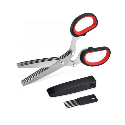 BOOHUQICHシュレッダーはさみ封筒明細カード多量裁断ステンレス鋼5枚刃(ブラックレッド)