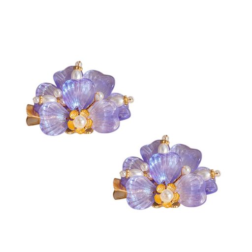 EZPEACHヘアピンおしゃれ前髪クリップヘアクリップかわいいパールお花桜髪飾りヘアアクセサリー2本入り人気和服着物振袖袴七五三結納結婚式パーティー入学式可愛いおしゃれ誕生日haircli…