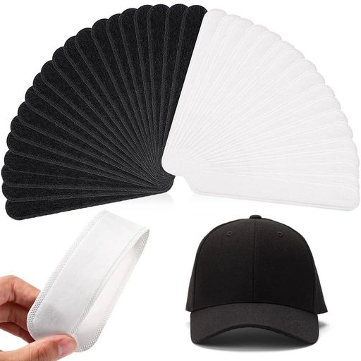 Sweat Pad - XINSHEYE襟汚れ防止テープキャップライナー帽子汗止め50枚入り(ブラック)+50枚入り(ホワイト)エリ・ソデ汚れ、皮脂汚れ対策に