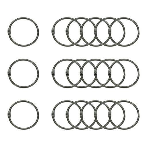 PATIKIL18個ルーズリーフバインダーリング2”メタルオープンカードリングキーインデックスカードリング..