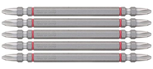 狭い場所への打ち込みや、きれい打ちに最適。 刃先:+2、全長:110mm、六角対辺:6.35mm 硬度:X(最高硬度)強さとねばりがあるダイハード鋼を使用 日本製マグネット入りRoHS10物質対応 40V対応Bタイプビット ビットの振れを抑制するクッションリング付き(サイズ別にわかりやすく色分け)