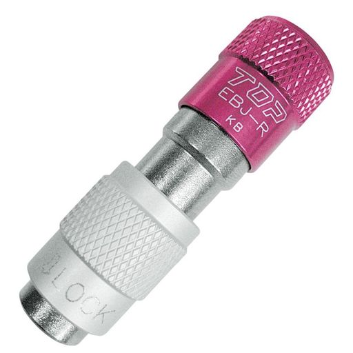 全長:54mm 本体重量:38g 6mmまでの六角シャンク下穴錐やドリルに使用できます カラー:レッド ビット側は白色(ロック式)、反対側は別の色(スライド式)とカラーで識別できます