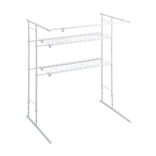 製品サイズ / 幅75~91x奥行55.3x高さ90・95・100・105・110cm 耐荷重 / ハンガー部:15kg、棚1段当り:10kg 材質 / フレーム・高さ調節パイプ・横パイプ・伸縮パイプ(大・小)・網棚:スチール(エポキシ焼付塗装)、固定ビス:スチール(ユニクロメッキ) 原産国 / 中国 押入れがクローゼットに早変わり・幅が伸縮式なのでサイズに合わせて設置が可能。 ハンガーの高さも5段階調節できるので、衣類に合わせて調節することができます。 組み立てる必要がある