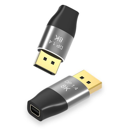 Mini DP-DisplayPort 延長アダプタ Mini Displayport メス to DisplayPort オス 1.4 アダプタ 双方向伝送 8K@60HZ/4K@144Hz 軽量で持ち運びやすい ビデオ PC ノートパソコン テレビ用