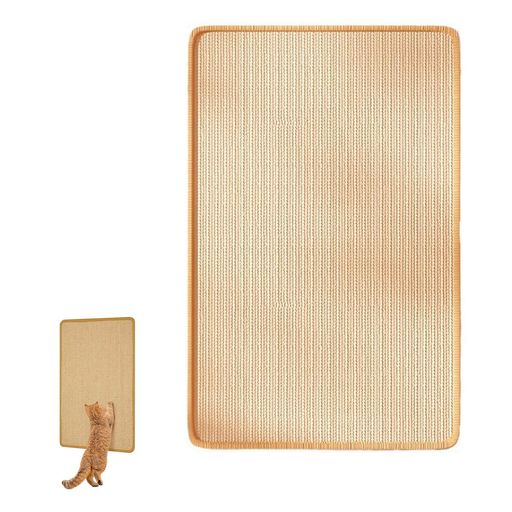 猫用爪とぎ 厚くする 50*25CM 猫 爪研ぎ マット 爪研ぎシート 爪切り不要の爪とぎボード 猫引っ掻き傷防止 汚れ防止 柱、ソファ、家具、壁に貼る 天然サイザル麻製 耐摩耗 爪を傷つけない …