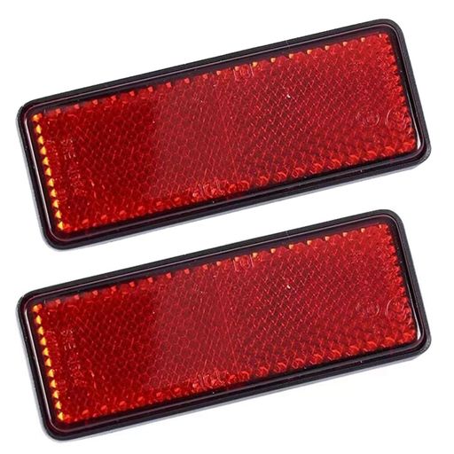 リフレクター 反射板 バイク リアサドルバッグ反射カバー LED (赤色) 2個 イテープ...