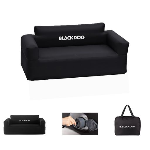 Blackdogエアーソファーコンパクトポンプ内蔵5.8kg超軽量40cm厚さ2分で快速展開柔軟快適防湿防熱防寒防汚二層エアチャンバー300kg荷重二人用/ソロカウチソファーインフレータブルソファキャ…