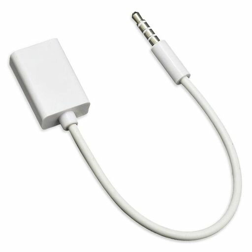 カーアクセサリAUX端子からUSB3.5mmオスAUXオーディオジャックプラグからUSB2.0メ...
