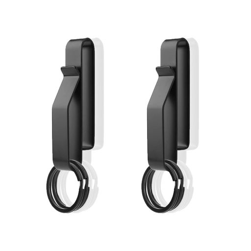 [Mirhua]ベルトキーホルダー2個セットステンレス製ベルトキーチェーンキーリング付き取り外し可能なキ..