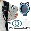 Coolloodaスマホストラップストラップ【強力なマグネット耐荷重13kg】携帯電話ベルトクリップホルダーマグネットステッカー、ストラップホルダー、安全ロープ...