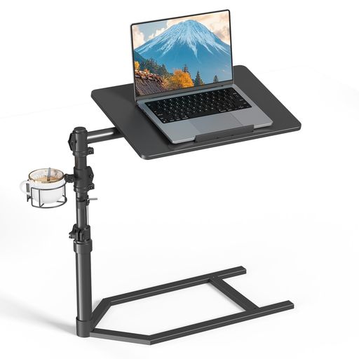 GIBBONMOUNTSベッドテーブル昇降角度調節可能天板360°回転幅50x奥行34cm高さ47~70cm耐荷重8kgコンパク..